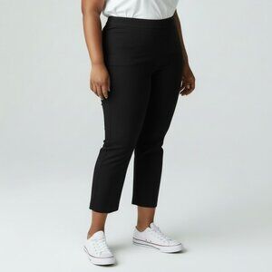 NWOT Talbots Cropped Jeggings Woman’s Plus sz 16W Black Stretch Denim Curvy Fit